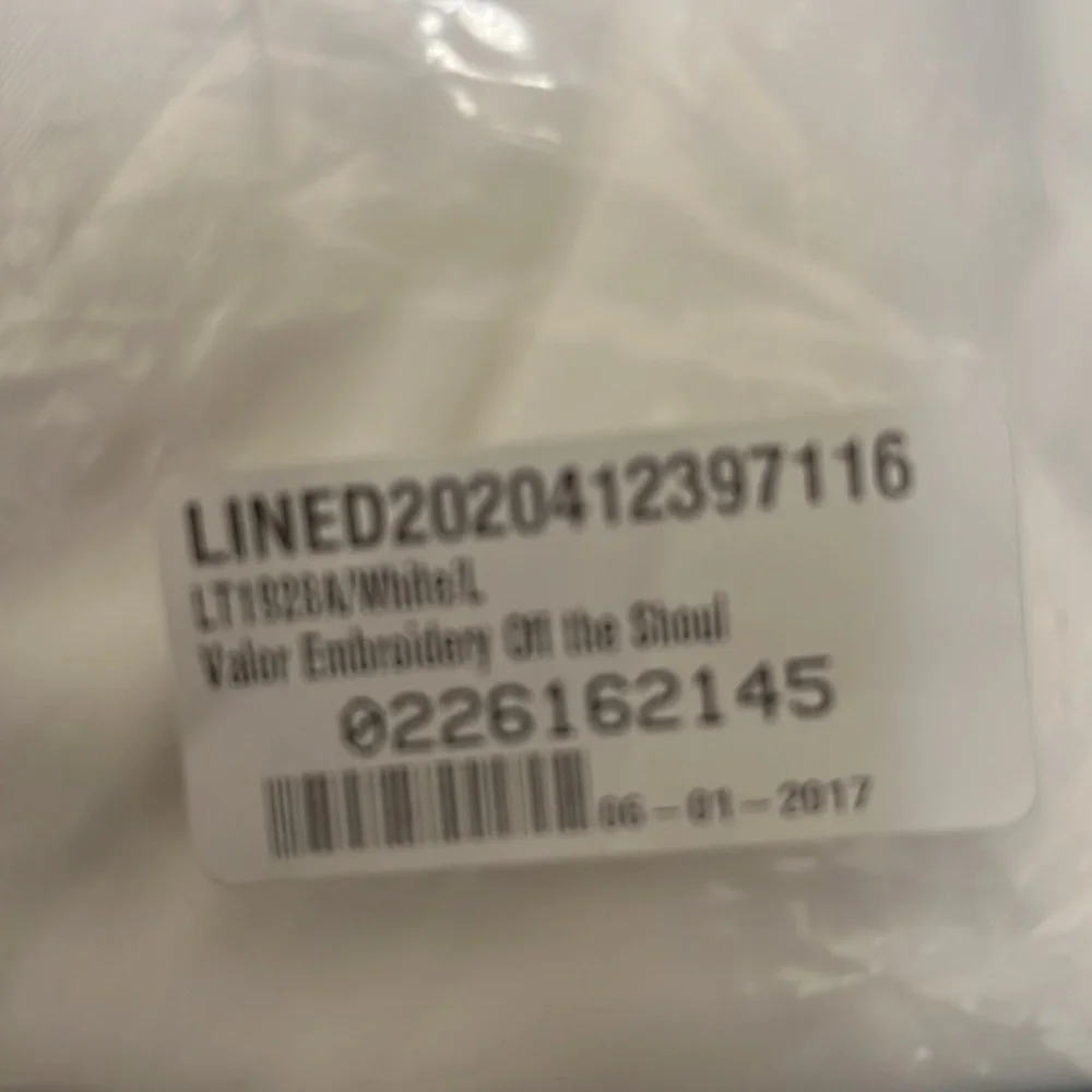 Line+Dot Revolve Valor Boho Embroidered Off The Shoulder Blouse White Blue Soft - Picture 6 of 8